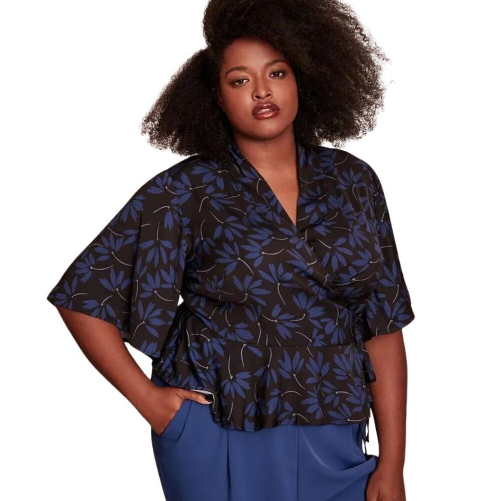 NWT 11 Honoré Collection Women's Wrap Blouse 22